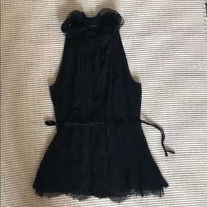 Elie Tahari Black Silk Blouse, Size XS